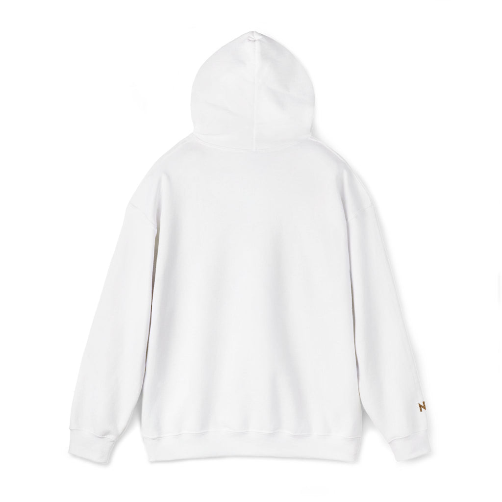 White Embroidery Hoodie Unisex NotchBoss