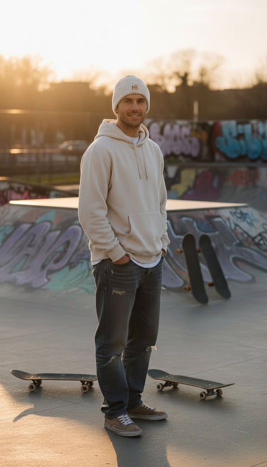 NotchBoss™ Essential Beanie — Soft Ivory