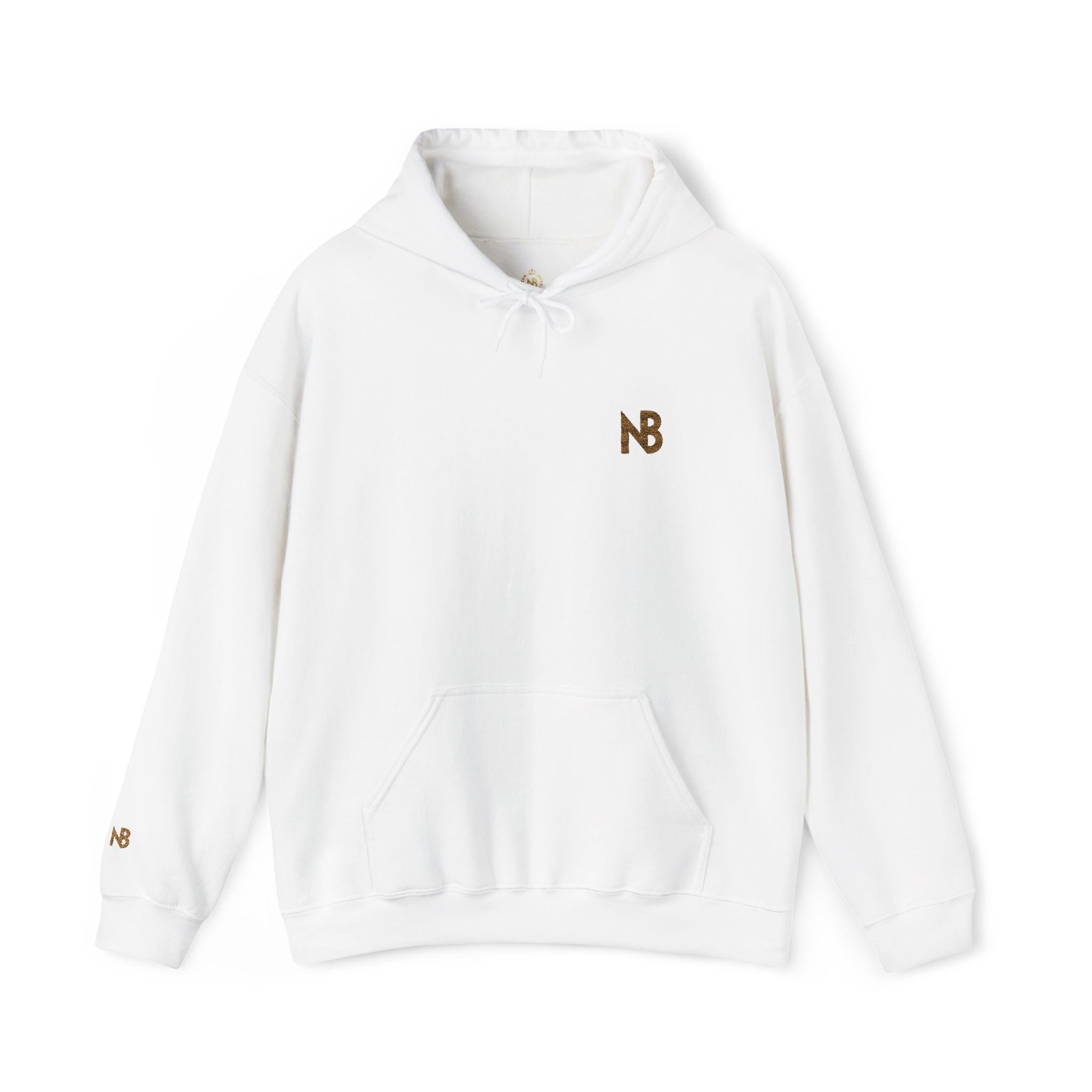 White Embroidery Hoodie Unisex NotchBoss