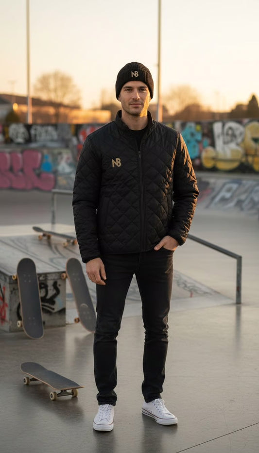 NotchBoss™ Quilted Jacket — Jet Black